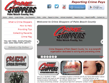 Tablet Screenshot of crimestopperspbc.com